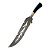 Faca Folha aço inox 10" para churrasco ou coleção, com bainha em couro - Imagem 1