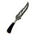 Faca Folha aço inox 10" para churrasco ou coleção, com bainha em couro - Imagem 2