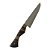 Faca para churrasco FULL TANG inox 8" cabo casco de cavalo - Imagem 4