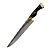 Faca para churrasco FULL TANG Carbono 8" cabo casco de cavalo - Imagem 1