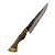Faca para churrasco FULL TANG Carbono 8" cabo casco de cavalo - Imagem 2