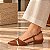 SCARPIN SALTO BAIXO BLOCO COURO MARROM CONFORTAVEL - Imagem 3