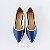 SCARPIN SALTO BAIXO FINO COURO AZUL MARINHO NUDE CONFORTAVEL - Imagem 3