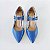 SCARPIN SALTO BAIXO BLOCO COURO AZUL BIC CONFORTAVEL - Imagem 3