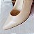 SCARPIN SALTO BAIXO FINO COURO NUDE CLARO CONFORTAVEL - Imagem 4