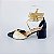 SCARPIN SALTO BAIXO BLOCO COURO PRETO CONFORTAVEL - Imagem 1