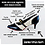 SCARPIN SALTO BAIXO FINO COURO PRETO OFF WHITE CONFORTAVEL - Imagem 2