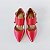 SCARPIN SALTO BAIXO BLOCO COURO VERMELHO CONFORTAVEL - Imagem 3