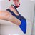 SCARPIN SALTO BAIXO FINO COURO AZUL MARINHO BIC CONFORTAVEL - Imagem 3