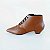 BOTA CANO CURTO SALTO BAIXO COURO MARROM CONFORTAVEL - Imagem 1