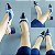 SCARPIN SALTO BAIXO BLOCO COURO AZUL MARINHO BEBE BIC OFF WHITE CONFORTAVEL - Imagem 4