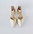SCARPIN SALTO BAIXO BLOCO COURO OFF WHITE DOURADO CONFORTAVEL - Imagem 9