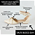 SCARPIN SALTO BAIXO BLOCO COURO OFF WHITE DOURADO CONFORTAVEL - Imagem 2