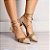 SCARPIN SALTO BAIXO FINO COURO NUDE CLARO CONFORTAVEL - Imagem 3