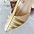 SCARPIN SALTO BAIXO FINO COURO OFF WHITE DOURADO CONFORTAVEL - Imagem 3