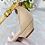 SCARPIN SALTO BAIXO FINO COURO OFF WHITE DOURADO CONFORTAVEL - Imagem 4