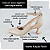 SCARPIN SALTO BAIXO TACA COURO NUDE CLARO CONFORTAVEL - Imagem 2