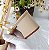 SCARPIN SALTO BAIXO BLOCO COURO NUDE DOURADO CONFORTAVEL - Imagem 7
