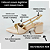 SCARPIN SALTO BAIXO BLOCO COURO NUDE DOURADO CONFORTAVEL - Imagem 2