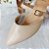 SCARPIN SALTO BAIXO FINO COURO NUDE CLARO CONFORTAVEL - Imagem 9