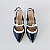 SCARPIN SALTO BAIXO BLOCO COURO PRETO BRANCO CONFORTAVEL - Imagem 11