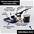 SCARPIN SALTO BAIXO BLOCO COURO PRETO BRANCO CONFORTAVEL - Imagem 2
