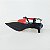SCARPIN SALTO BAIXO FINO COURO NUDE VERMELHO PRETO CONFORTAVEL - Imagem 9