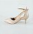 SCARPIN SALTO BAIXO FINO COURO NUDE CLARO CONFORTAVEL - Imagem 1