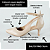 SCARPIN SALTO BAIXO FINO COURO NUDE CLARO CONFORTAVEL - Imagem 2