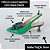 SCARPIN SALTO BAIXO TACA COURO VERDE ESMERALDA MILITAR CONFORTAVEL - Imagem 2