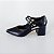SCARPIN SALTO BAIXO BLOCO COURO PRETO CONFORTAVEL - Imagem 1