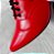 OXFORD SALTO BAIXO FINO COURO VERMELHO CAMPARI CONFORTAVEL - Imagem 3