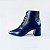 BOTA SALTO BAIXO BLOCO COURO AZUL MARINHO CONFORTAVEL - Imagem 1