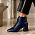 BOTA SALTO BAIXO BLOCO COURO AZUL MARINHO CONFORTAVEL - Imagem 3