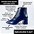 BOTA SALTO BAIXO BLOCO COURO AZUL MARINHO CONFORTAVEL - Imagem 2