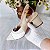 SCARPIN SALTO BAIXO BLOCO COURO OFF WHITE BRANCO NUDE CLARO CONFORTAVEL - Imagem 6