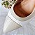 SCARPIN SALTO BAIXO BLOCO COURO OFF WHITE BRANCO NUDE CLARO CONFORTAVEL - Imagem 4