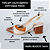 SCARPIN SALTO BAIXO BLOCO COURO MARROM NUDE CLARO CARAMELO OFF CONFORTAVEL - Imagem 2