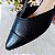 SCARPIN SALTO BAIXO FINO COURO PRETO CONFORTAVEL - Imagem 3