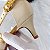 SCARPIN SALTO BAIXO FINO COURO OFF WHITE DOURADO CONFORTAVEL - Imagem 4