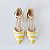 SCARPIN SALTO BAIXO FINO COURO AMARELO OFF WHITE CONFORTAVEL - Imagem 3
