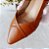 SCARPIN SALTO BAIXO BLOCO COURO CARAMELO CONFORTAVEL - Imagem 4