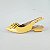 SCARPIN SALTO BAIXO BLOCO COURO AMARELO CONFORTAVEL - Imagem 1