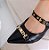 SCARPIN SALTO BAIXO TACA COURO PRETO CONFORTAVEL - Imagem 5