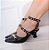 SCARPIN SALTO BAIXO TACA COURO PRETO CONFORTAVEL - Imagem 8