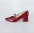 SCARPIN SALTO BAIXO BLOCO COURO VINHO CONFORTAVEL - Imagem 1