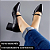 SCARPIN SALTO BAIXO BLOCO COURO VINHO CONFORTAVEL - Imagem 7