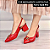 SCARPIN SALTO BAIXO BLOCO COURO VINHO CONFORTAVEL - Imagem 7
