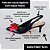 SCARPIN SALTO BAIXO FINO COURO PRETO VERMELHO CONFORTAVEL - Imagem 2