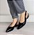 SCARPIN SALTO BAIXO BLOCO COURO PRETO CONFORTAVEL - Imagem 3